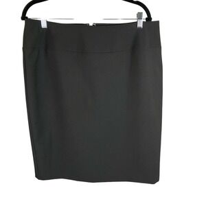Ellen Tracy Womens Black Career Pencil Skirt Lined Back‎ Slit Size 12 Classic